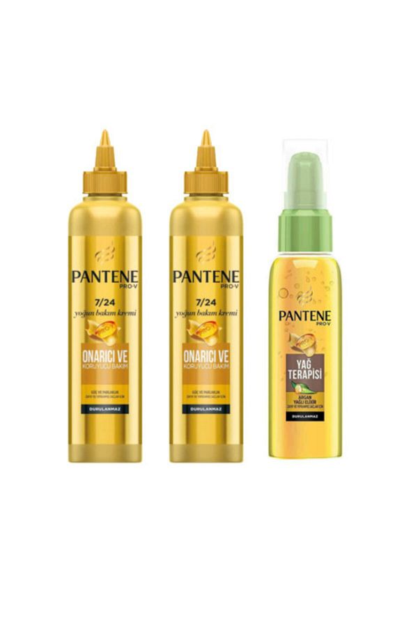 Pantene-24/7 Instant Repair and Protective Conditioner 300 Ml X2 Pieces + Argan Oil 100 Ml 1