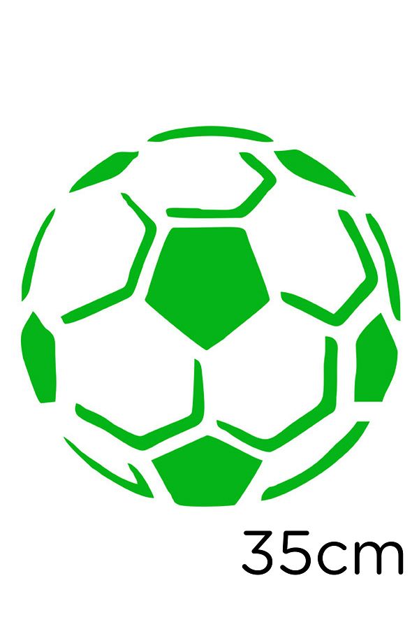 MIGNATIS-Square Pattern Detailed Football Ball Sticker Sticking 35cm - Green 1