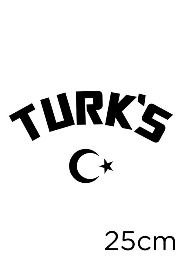 New Jargon Turk's Lettering Moon Star Sticker Paste for Vehicle and