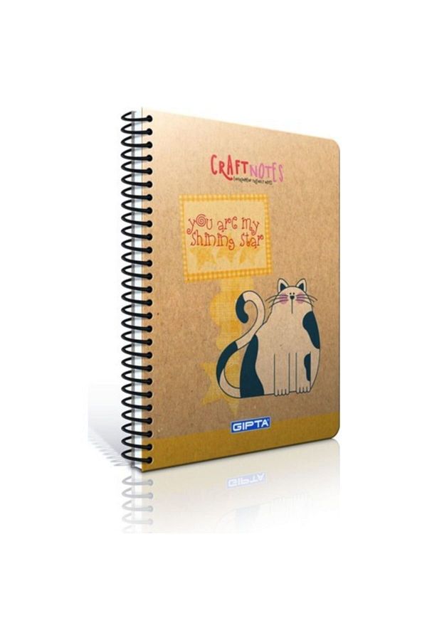 Gıpta-Craft Notes Spiral Hard Cover Notebook (a6)-100 Sheets ( Checkered) (stand) 1