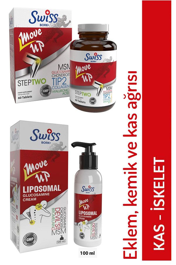 Bork Swiss Natural-Bork Move up Step Two - Glucosamine and Collagen Type 60 Tablets and 100 Ml Liposomal Cream 1