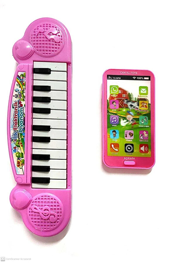 Numaca Pilli Türkçe Sesli Müzikli Eğitici Çocuk Oyuncak Piyano ve Oyuncak Android Telefon Kız Çocuk Model
