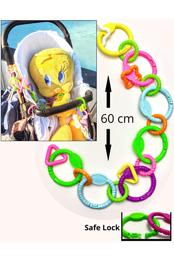 Schmülzer Bebek Arabası Aksesuarı Kilitli Zincir 60 cm