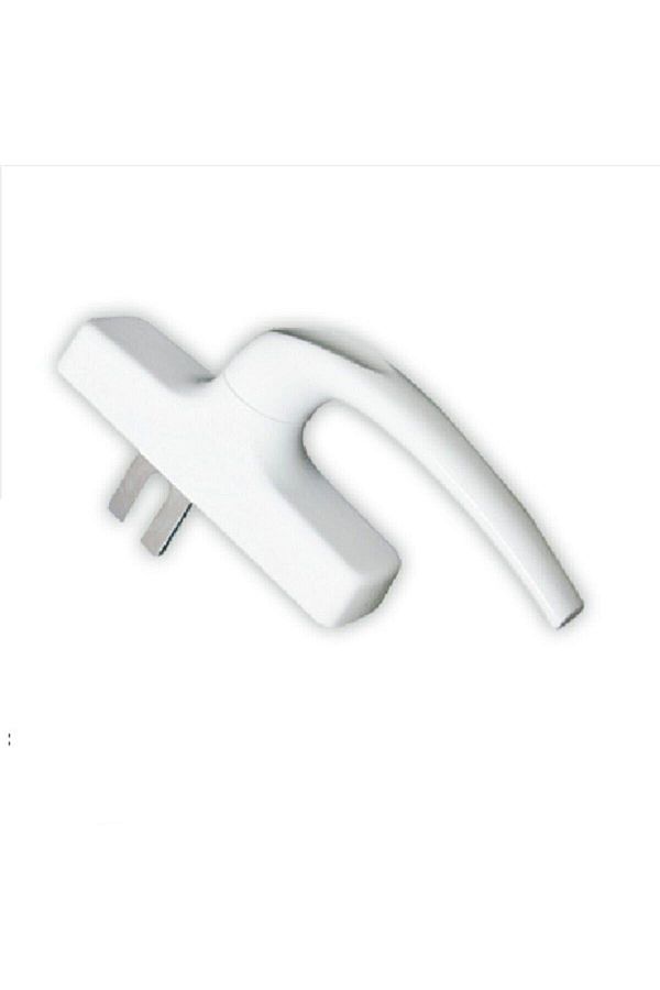AKSMAR-Aluminum Axial Window Handle Fork Single Tongue White 1