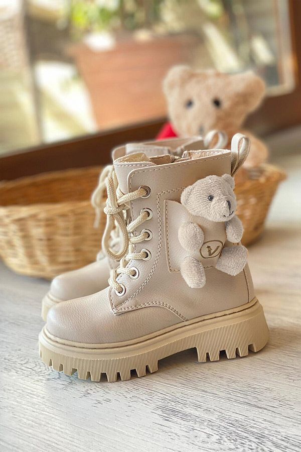ShoesBag Cold Proof Non Slip Sole Girls Boots with Teddy Bear