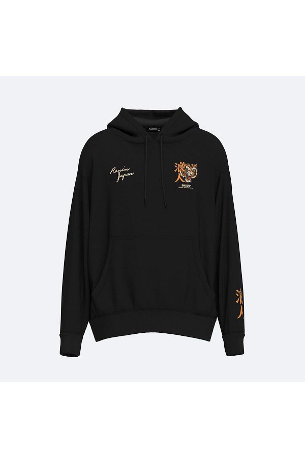Shout Oversize Shout Ronin Japan Unisex Hoodie Trendyol