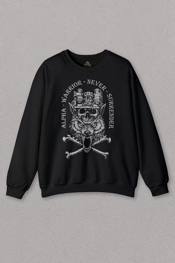 Warrior sweat in black top