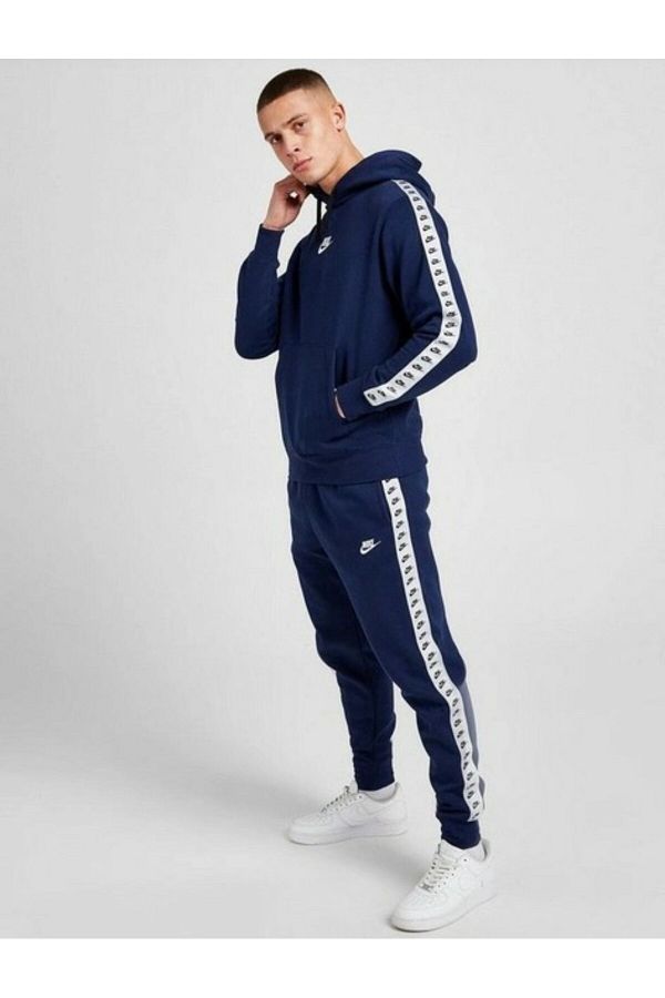 Nike Sports Sweatsuit Set Dark blue Fitted Trendyol