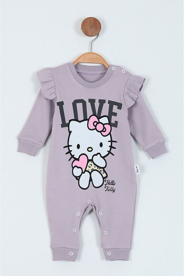Little Baby-Combed Cotton ''HELLO KITTY" Jumpsuit 1