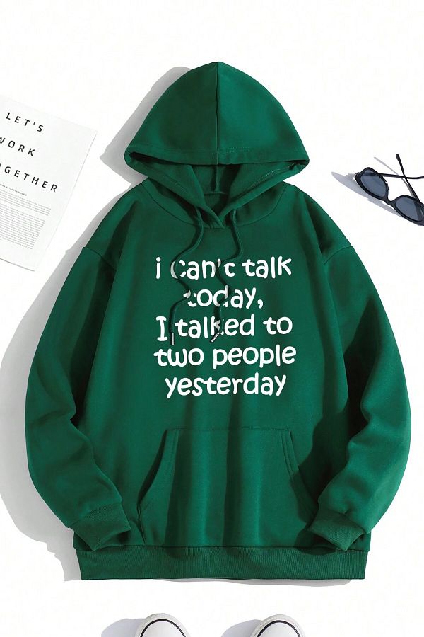 ronay butik-NEFTY GREEN I CAN'T TALK PRINTED SWEATSHIRT 1
