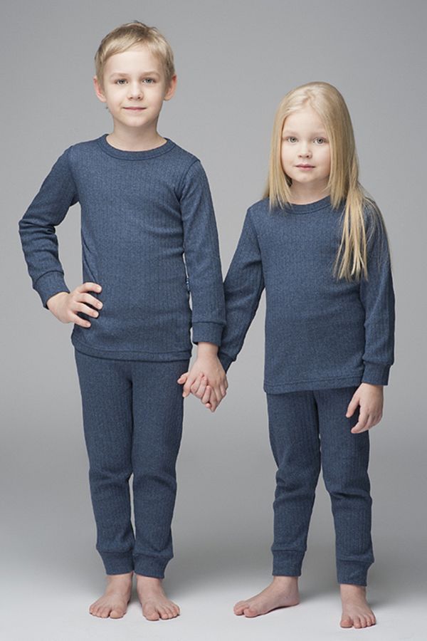 Thermoform Soft Kids Thermal Underwear Set Navy Blue Trendyol