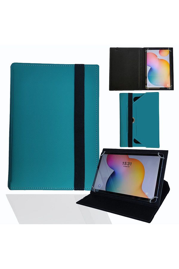 essida-Lenovo Tab M10 Tbx505f 10.1" Tablet Case with Rotatable Stand - Turquoise 1