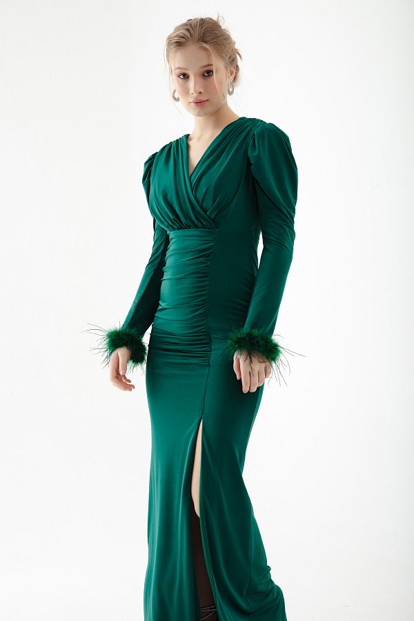 Green bodycon prom dress outlet