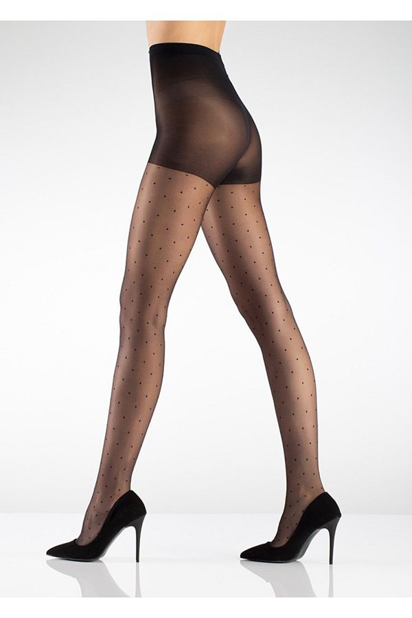 MİSTİRİK-Sorano Model DOT Pattern Strângere Ciorapi Subțiri Chiloți Culoare Neagră 1