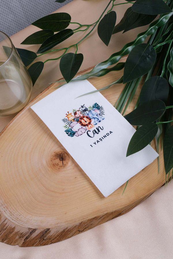 Rima Tasarım-Printed Children's Birthday Napkin 20 Pieces 1