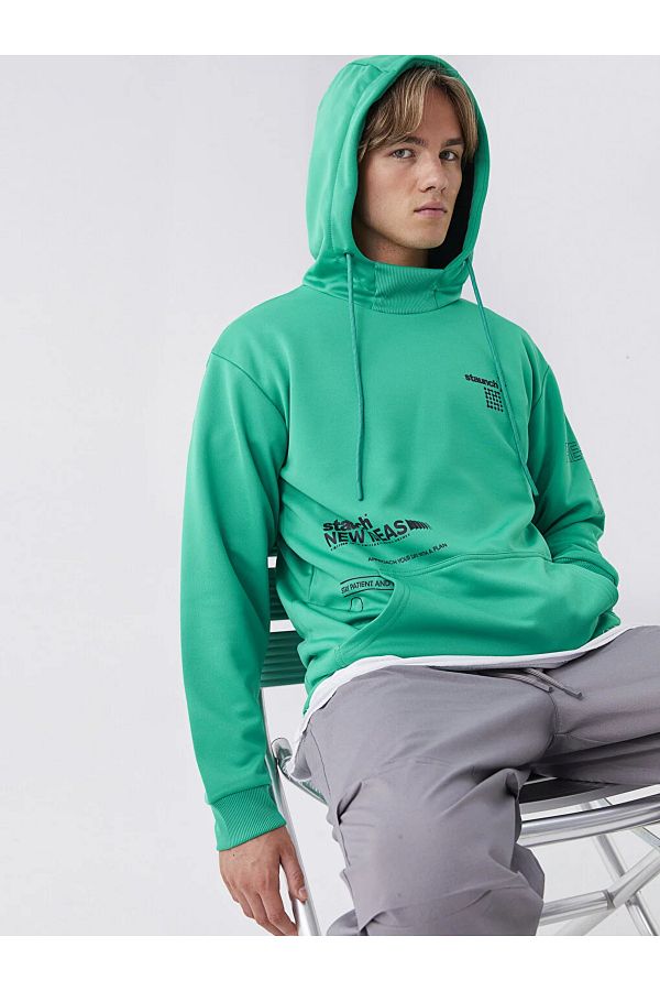 LC Waikiki Mens Hoodie Lcw Casual Long Sleeve Printed Trendyol