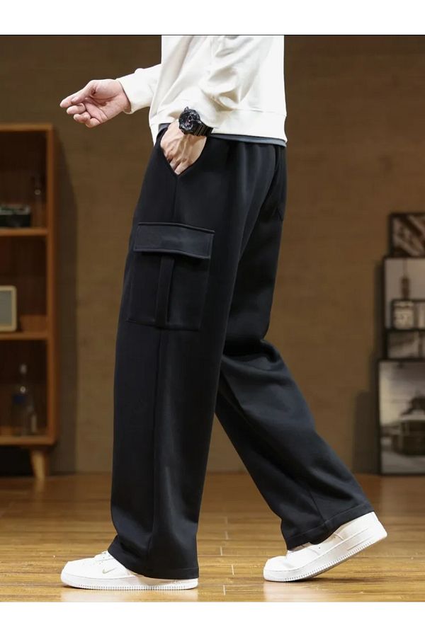 F TGO Baggy Oversize Cut Seasonal Men s Tracksuit Bottom with Cargo Pockets Trendyol