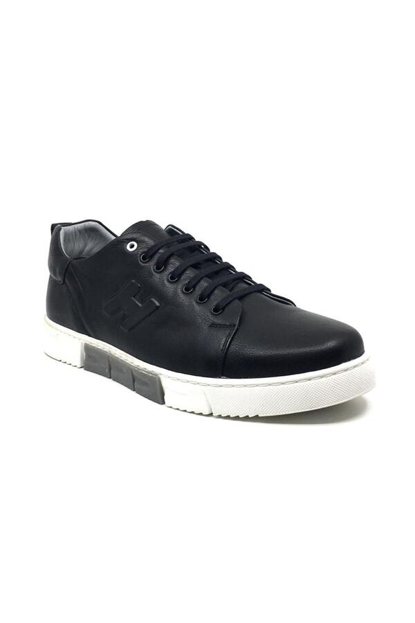 Çetintaş-Men's Leather Comfortable Sneakers - Large Size, 45-48 1