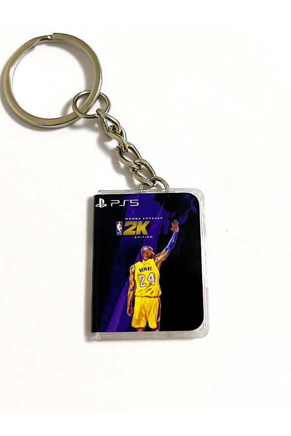 Cosmic Star-NBA 2K21 Kobe Bryant Mamba Forever Edition PS5 Miniature Game Box Keychain 1