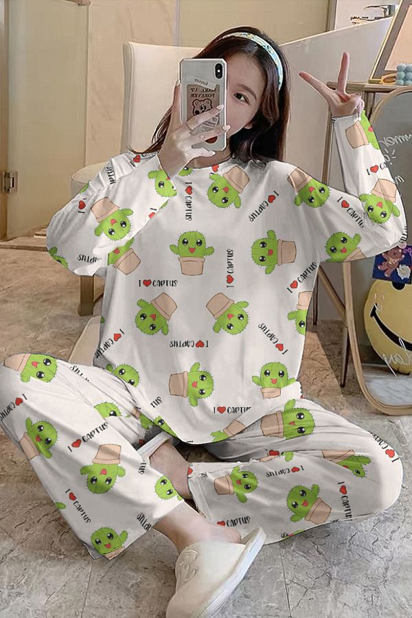 PEMB HOMEWEAR Pajama Set White Plain Trendyol