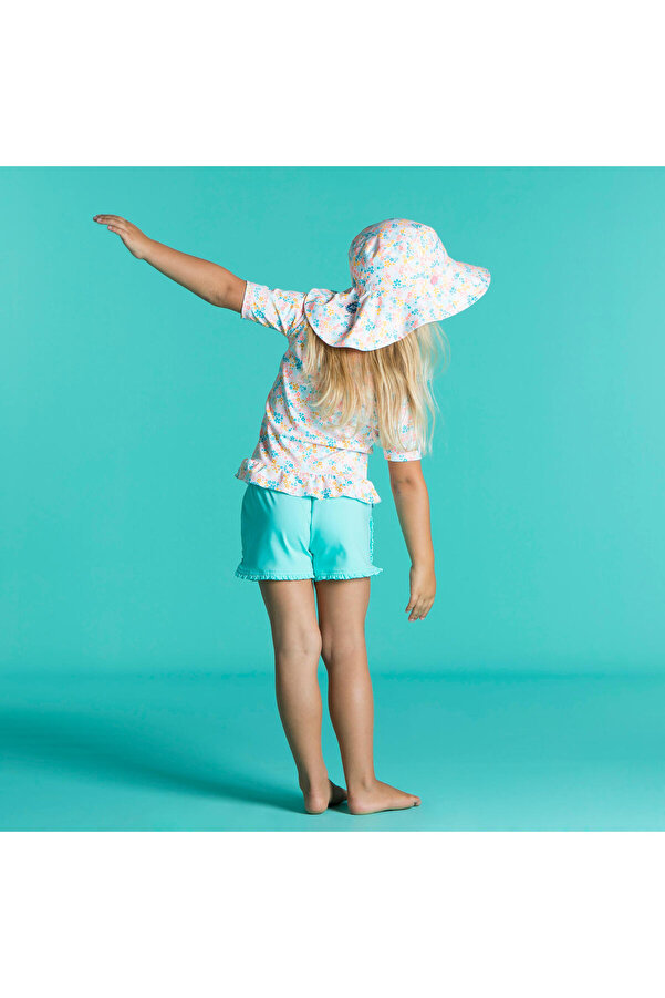 Decathlon Bebek Uv Korumalı Şapka - Pembe / Çiçek Baskılı