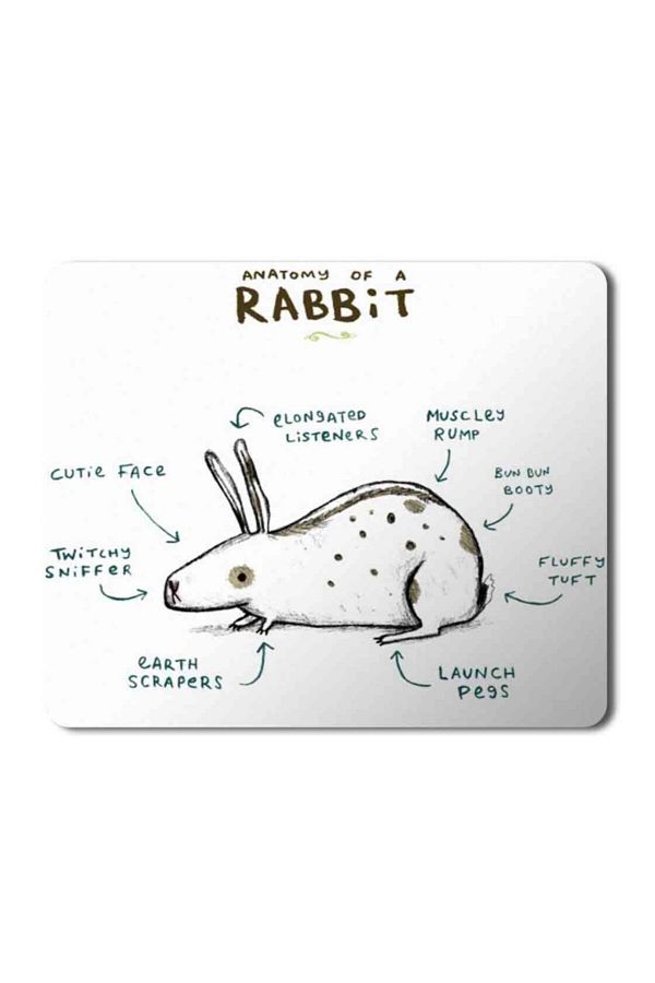 ART HEDİYE-Rabbit Anatomy Anatomy Of A Rabbit Mouse Pad Mousepad 1