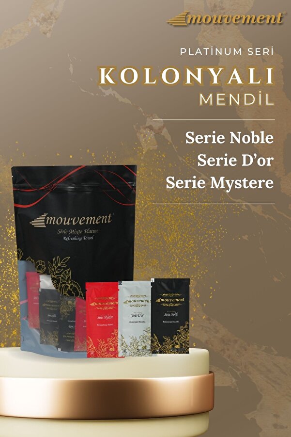 MOUVEMENT 160 ADET - KOLONYALI ISLAK MENDİL -KARIŞIK PLATİNİUM PAKET (PARLAK SERİ)