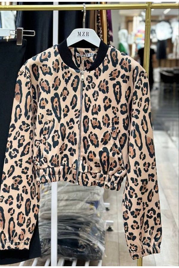 DA ACCESSORY Women s New Season Leopard Bomber Jacket Trendyol