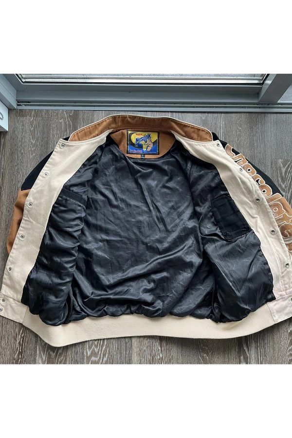 Gofeel Nesquik Racing Oversize Bomber College Unisex Jacket Trendyol