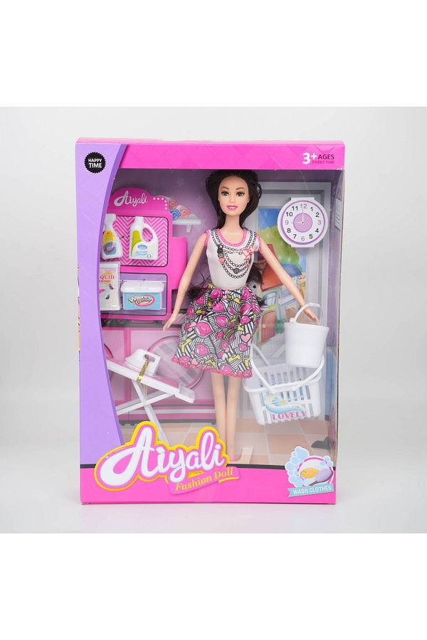 OYUNCAK STORE-دمية عارضة أزياء Aiyali ومجموعة التنظيف 1