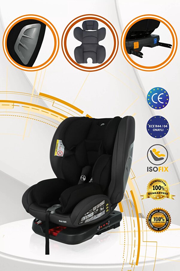 Maxi Taxi Safe Travel 360 Dönebilen Isofix Oto Koltuğu Gri-siyah