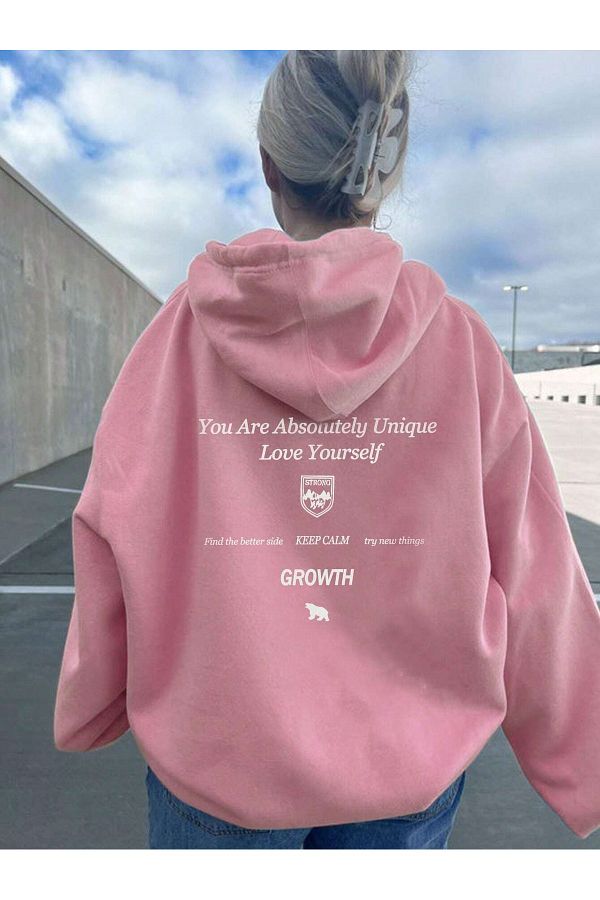 Thick pink hoodie hot sale
