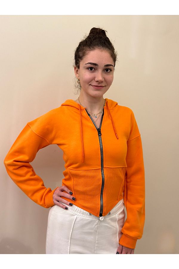 Corset cropped sweatshirt 2025