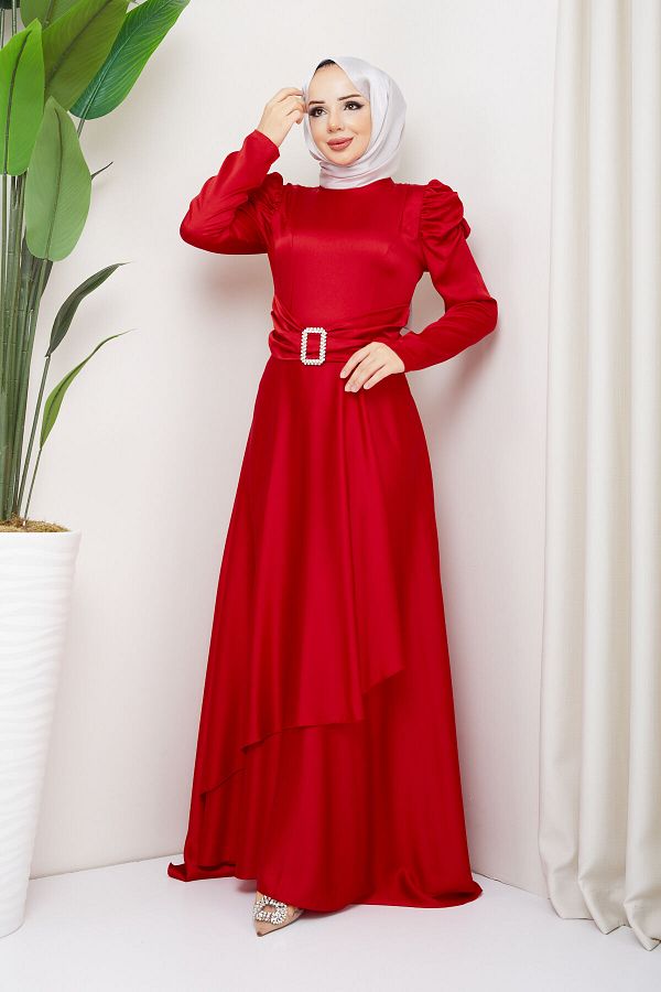 Red dress hijab outlet