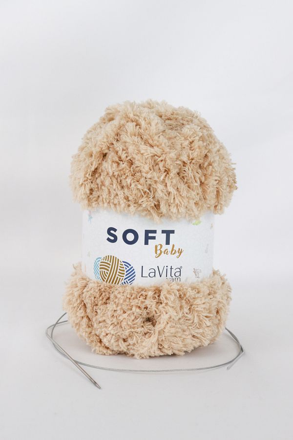 LaVita Yarn-خيط مخملي ناعم للأطفال أميجورومي خيط حياكة يدوي تاكا (7119-ساند) خيط تاكا 1