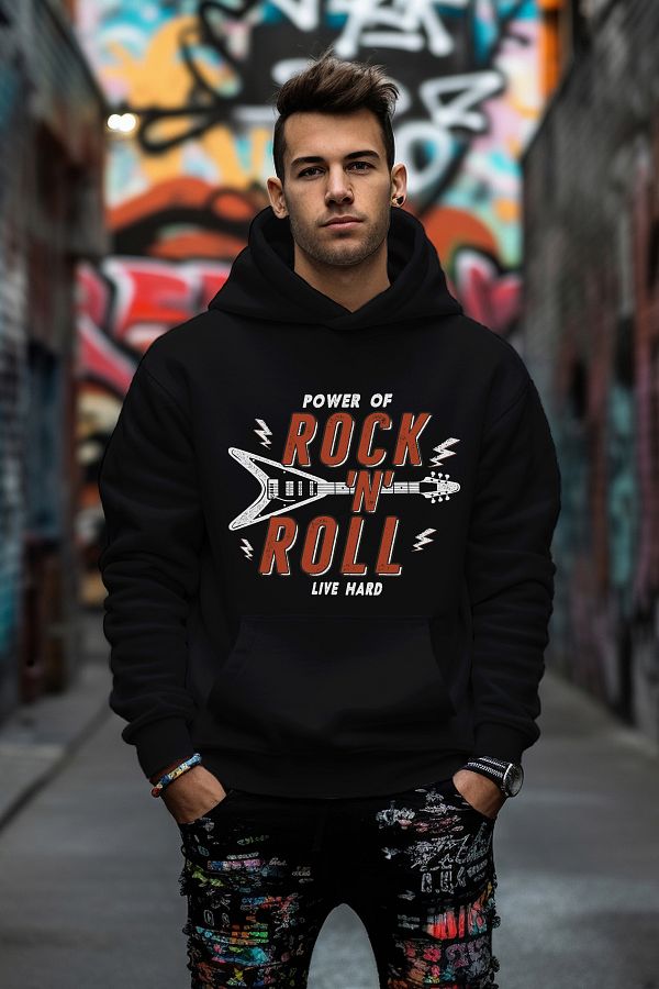 ADABEBEK Rock N Roll Style Comfortable Cut Oversize Sweatshirt Trendyol