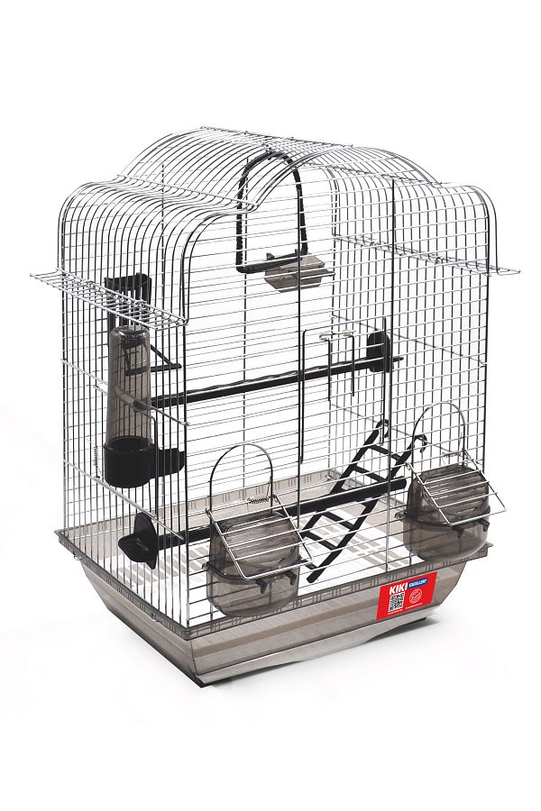 Vitafix Chrome Bird Cage Double Door Double Feeder Full Accessory Cage 48cm H 35cm W 25cm D Trendyol