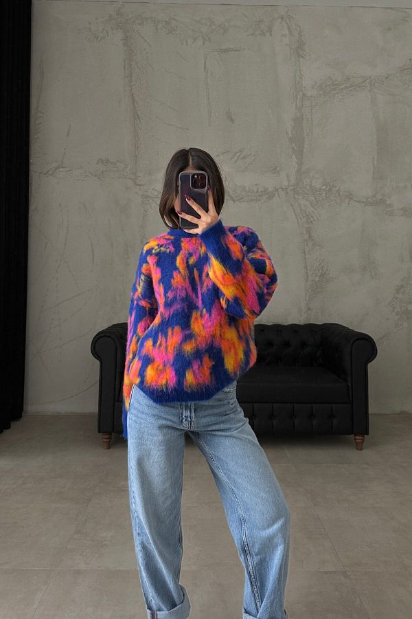 HİRAZ-ADENSIS Multicolored Bearded Sweater first spring 1
