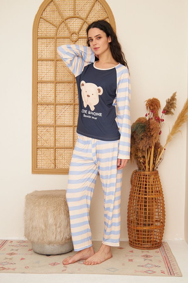 Rasabeauty Ultra Soft Pajama Set Patterned Love Home M ZELL Trendyol