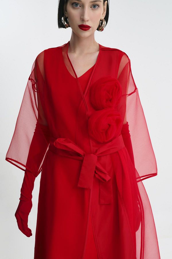 Robe organza transparent best sale