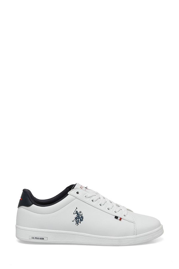 U.S. Polo Assn.-فرانكو 4FX حذاء رياضي أبيض للرجال 1