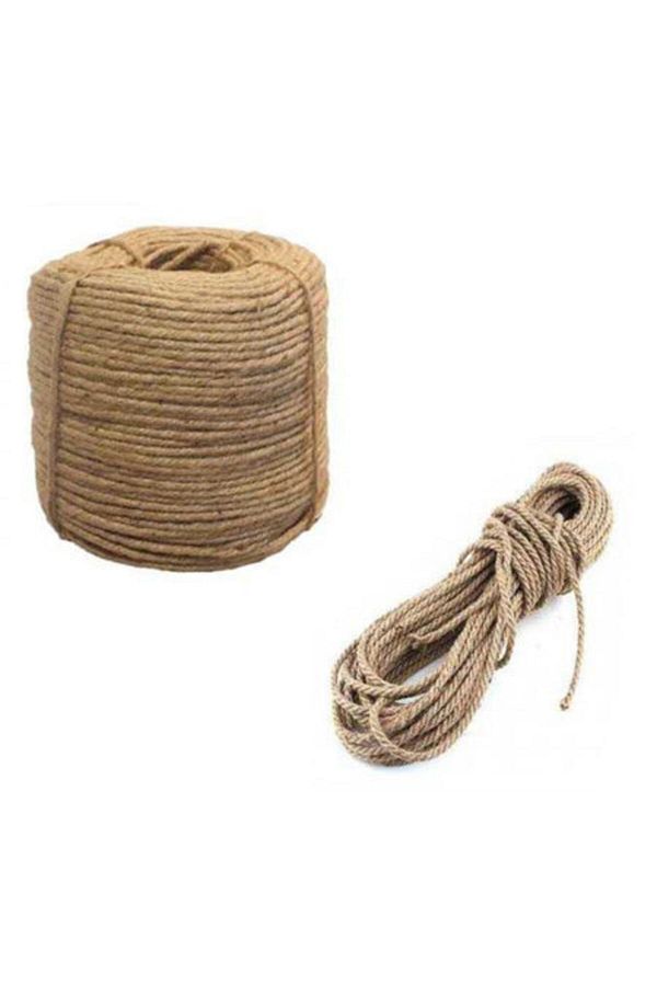 Gereksiz Şeyler-8mm Jute Rope - Tether Rope String 70 Meters Decorative Rope 1
