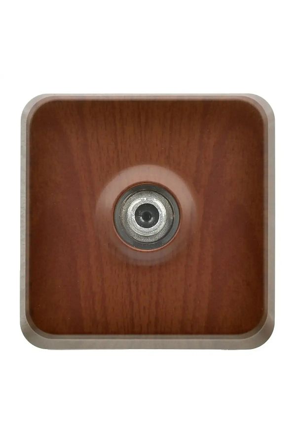 Günsan-Fantasy Misya Single Satellite Socket with F Connector (Passing-End), Walnut 1