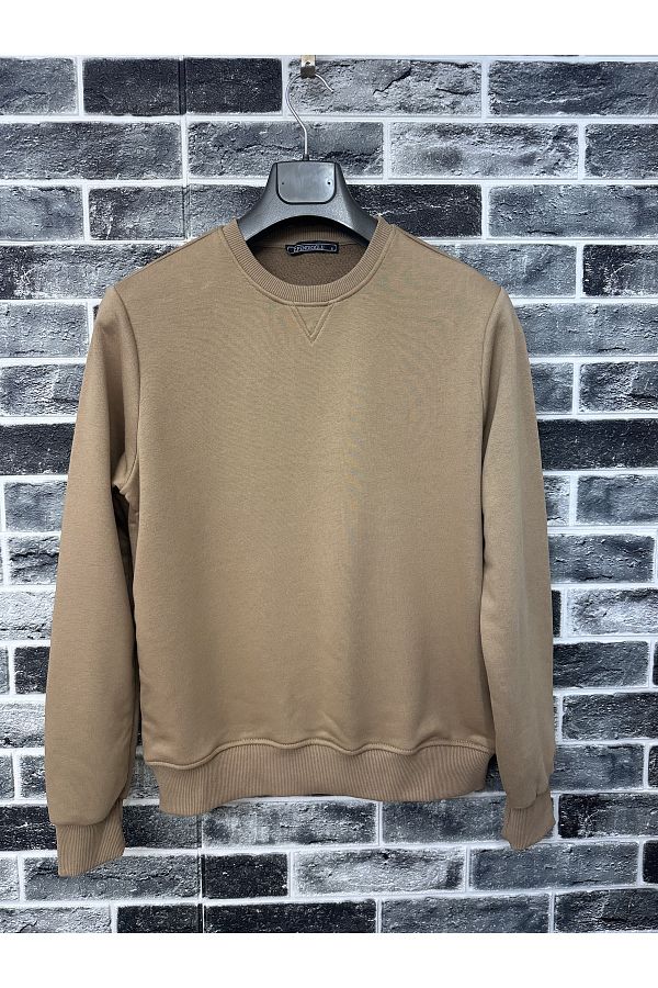 Camel colored sweatshirt top