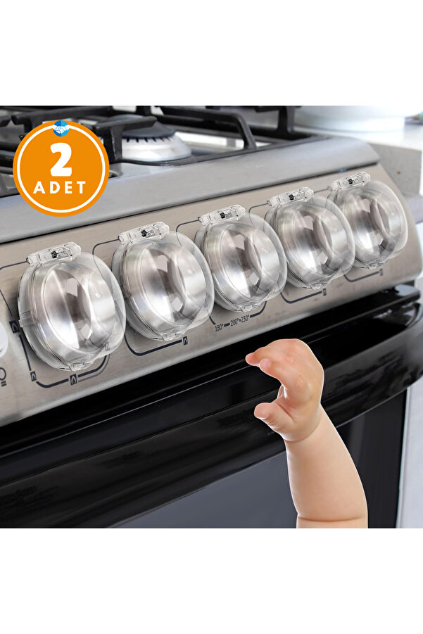 Miningaa 2 Adet Iz Bırakmaz Montajsız Ocak Ve Fırın Gaz Düğmesi Kapatıcı Güvenlik Kapağı Bebek Çocuk Güvenlik