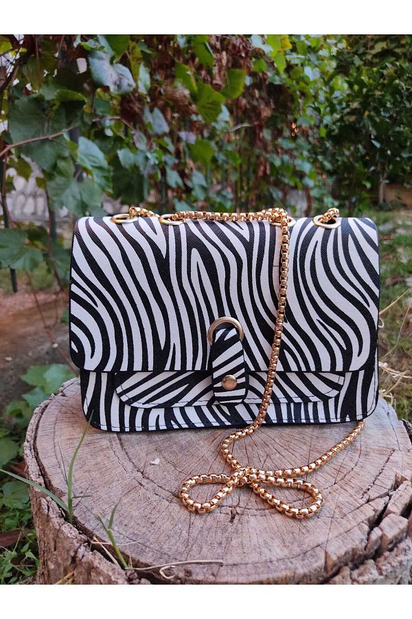 Zebra print shoes and bag top