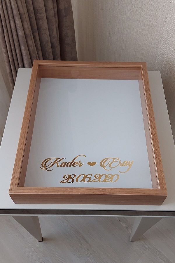 Verda Çerçeve-40x50 Cm Bamboo Rose Memory Frame!Deep No LED Frame!Rose Memory Frame - For Bridal Bouquets 1