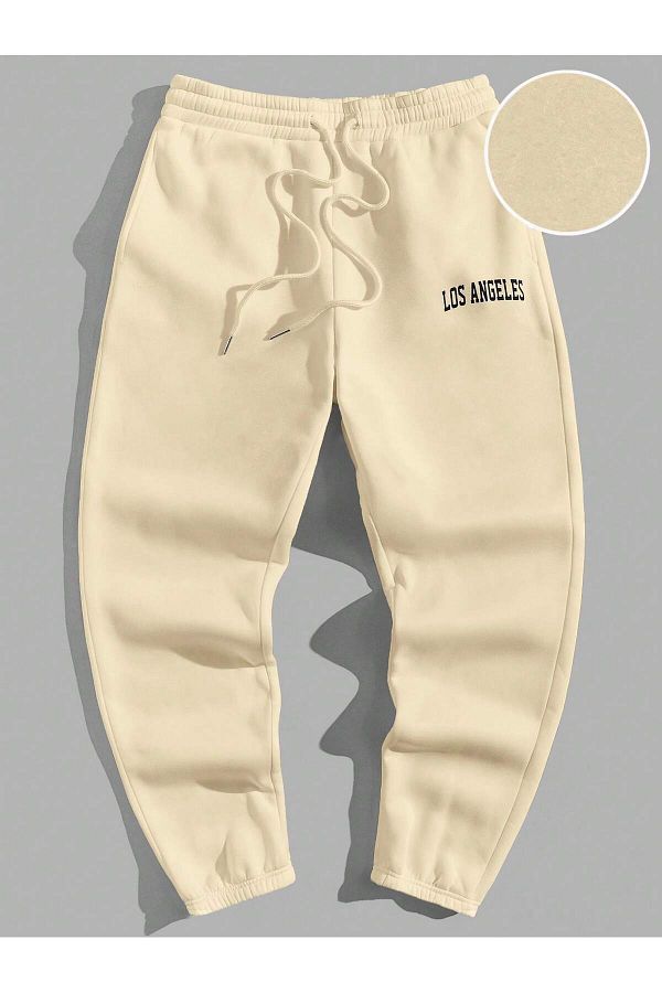 nrage Manfinity Hypemode Men s Letter Graphic Drawstring Waist Thermal Lined Sweatpants Trendyol