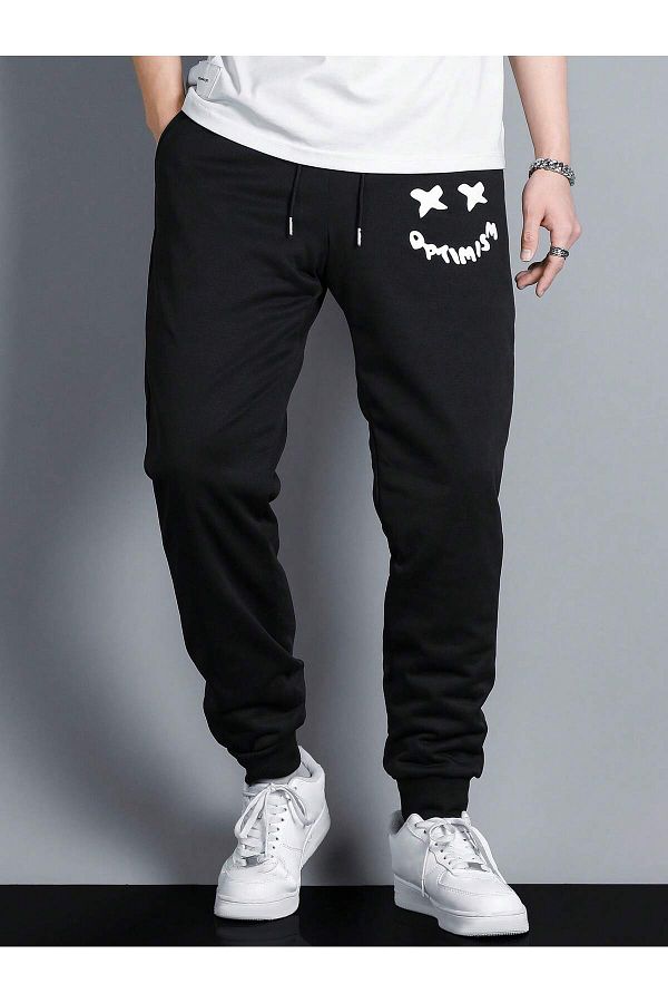 Drippy Men s Expression Printed Manfinity Waist String Sweatpants Trendyol