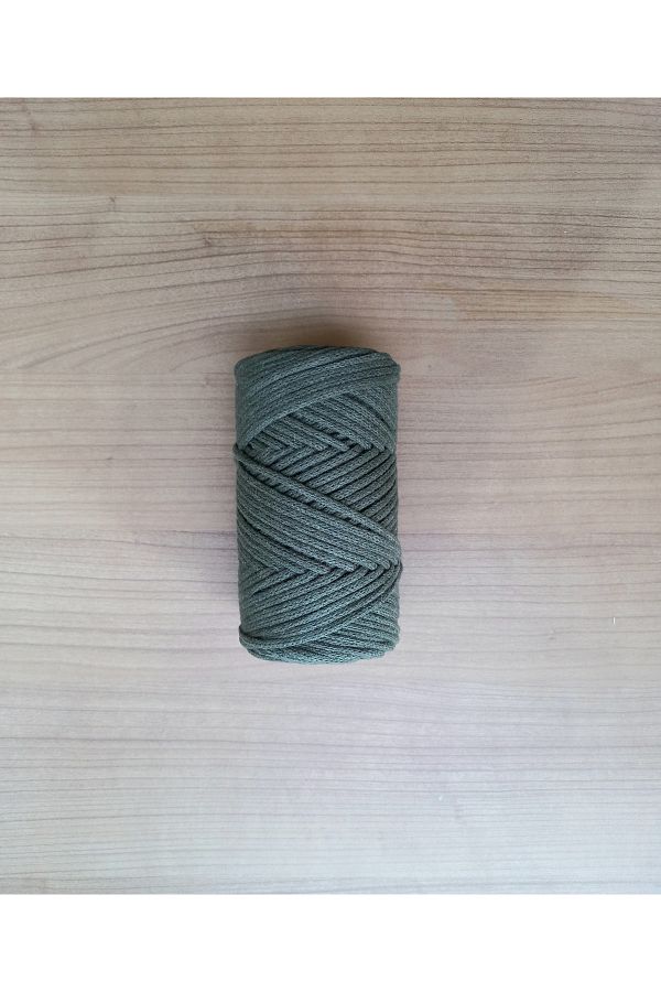 C&A&B KUZEY AVİZE-3 mm HAKI GREEN COLOR MACRAME BAG STRING 250 GR HOBBY MATERIAL 1